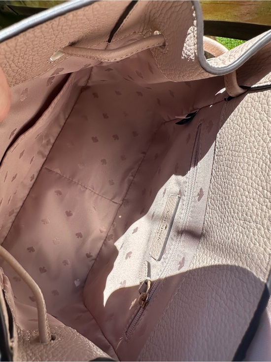 kate spade Two-Tone Pebbled Leather Backpack in Blush and Cream NWOT main image 6